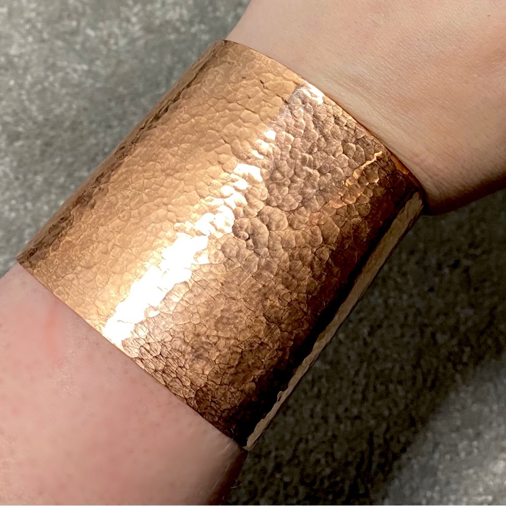 Hammered Copper Cuff Bracelet - image 1
